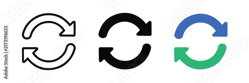 Quadro su tela Sync Refresh Circular Arrows Icon