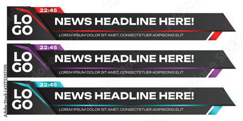 Modern broadcast graphic templates for engaging news presentations and video content creation