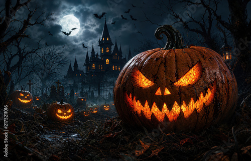 Spooky halloween background with empty wooden planks, dark horror background.
