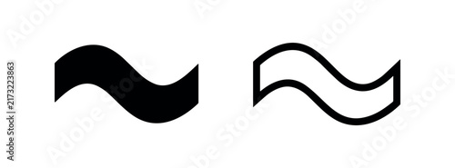 Принти на полотні Tilde Wave Icon - Approximate, Sound, or Fluid Motion Symbol
