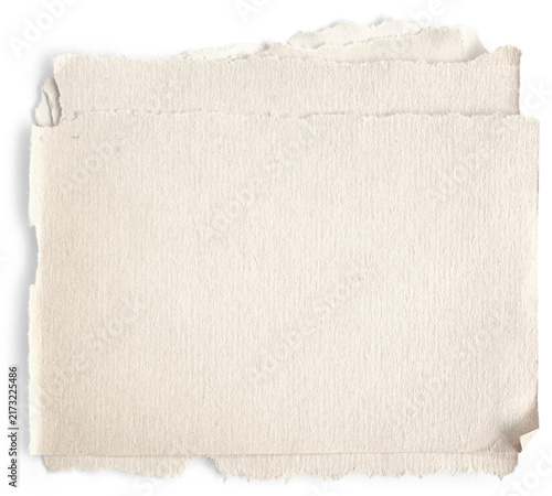 Paper Stock Blank Vintage Layered Sheets With Torn Edges Old Textured Surface