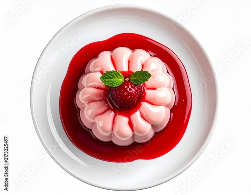 Halloween Creepy Brain Jello Mold with Blood Drizzle