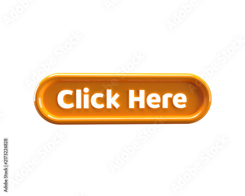 Click here button 3d web icon 