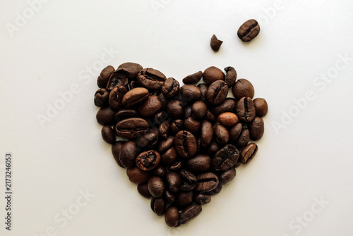 coffee beans heart. Coffee time. Love concept. Love. Aroma. Cafe