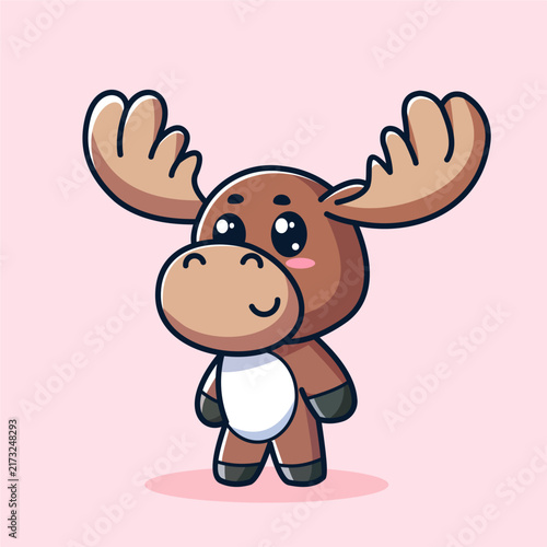Cute Canadian deer mascot