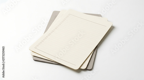 Stack of blank dotted paper sheets for notes