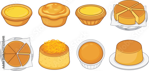 Traditional Indian Sweet and Dessert Collection Featuring Kheer, Halwa, Pudding, Cake Slices, Vermicelli, and Creamy Milk-Based Treats