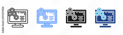 Molecular Research icon set multiple style collection