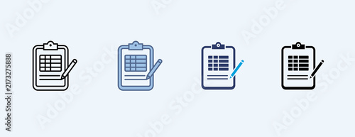 Scorecard Multiple Icon Illustration Vector, Contains spread, pencil, task