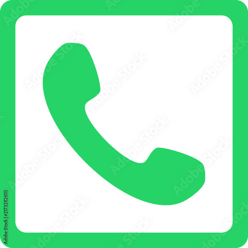 Telephone Receiver Handset and Call Icon