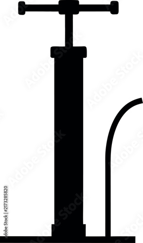 Vector illustration of bicycle pump icon, simple style on a transparent background