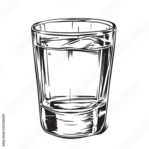 glass of water isolated