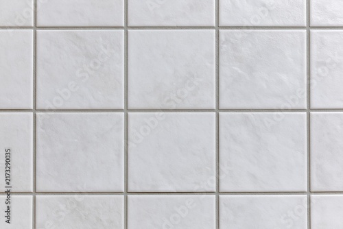 The White Tile Wall with Subtle Grout Lines Creating Quiet Texture