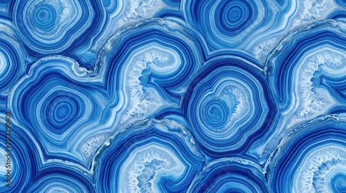 Obraz na płótnie Blue Agate Slice Marble Seamless Texture Background