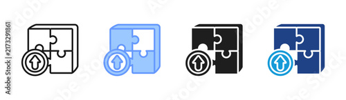 Business Integration icon set multiple style collection