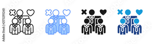 Corporate Collusion icon set multiple style collection