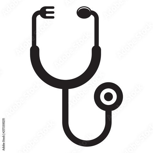 Medical Stethoscope and Cutlery Icon