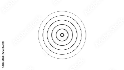 4k Radio waves black color 4k illustration. Network tower produced radio wave concept. white background 4k illustration.