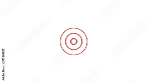 4k Radio waves black color 4k illustration. Network tower produced radio wave concept. white background 4k illustration.
