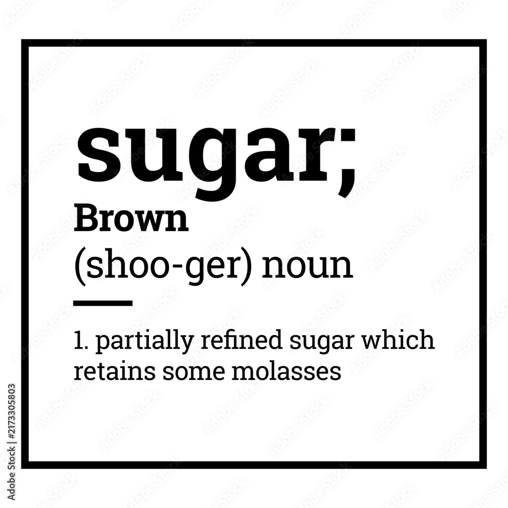 Obraz premium Label pantry brown sugar definition
