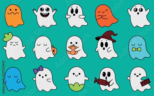 Halloween Ghost Sticker Collection 