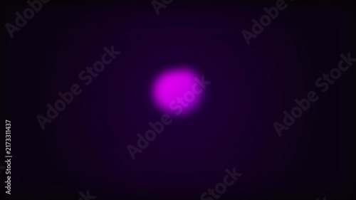 Purple light dots merge and separate on black background