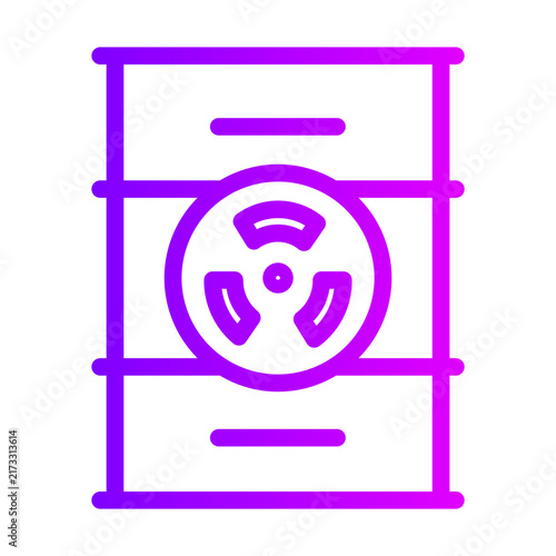 hazardous material gradient icon