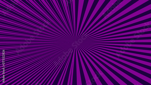 Purple and black radial sunburst rays background retro comic style pattern for banner and poster design