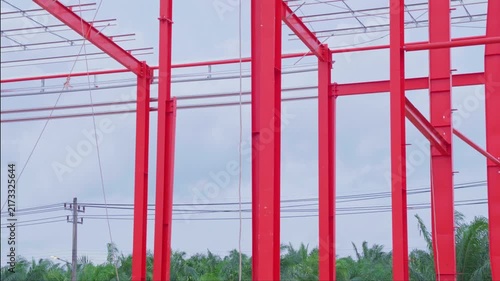 Structures and construction sites for large-scale buildings, projects factories, shopping malls, and outdoor construction areas hazardous zones within industrial plants. Metal beam