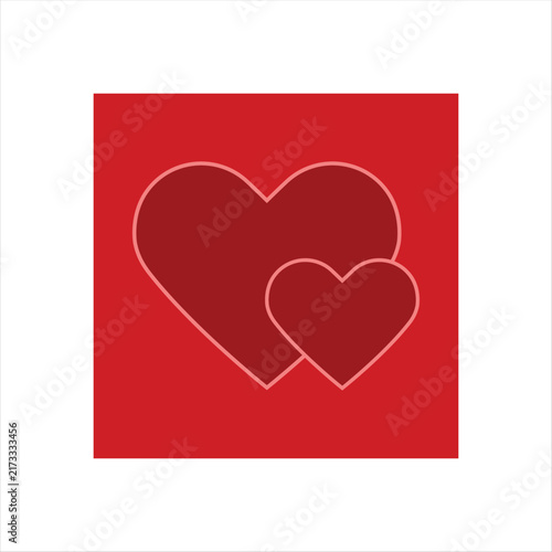 Red heart symbol, love valentine's day minimalist love symbol heart minimalist simple red color