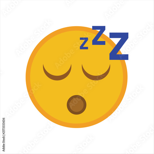 Yellow smiley face with closed eyes and zzz symbols sleeping zzz symbols emoji
