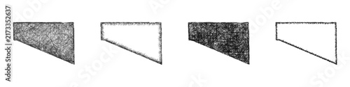 Foto Black and white sketch Douglas, South Dakota outline map design set