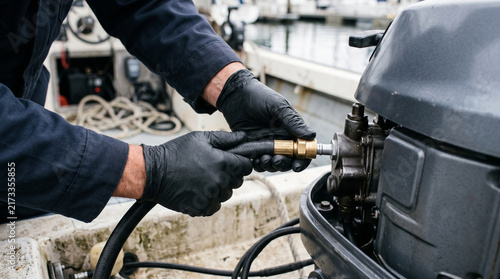 Connecting Fuel Line to Outboard Boat Engine