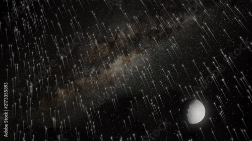 a Stars Mountain Moon Galaxy animation