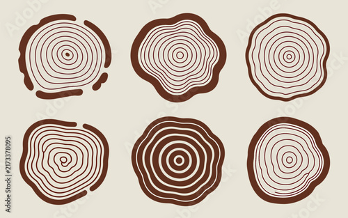 Minimalist abstract vector background illustration featuring smooth curved brown organic lines on a warm beige background for contemporary home decor and modern graphic.