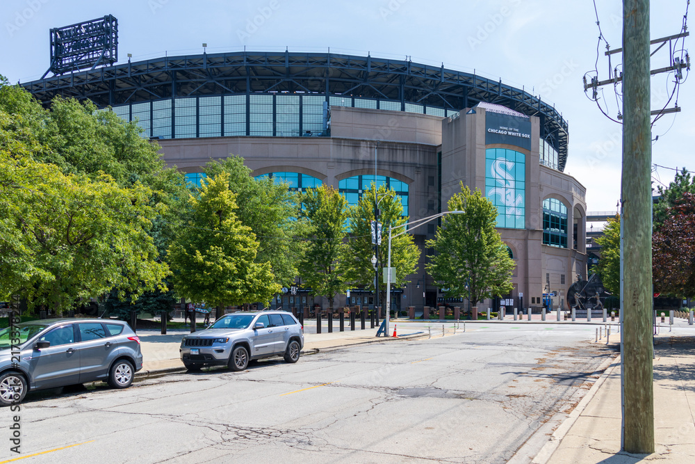 Obraz premium Rate Field home of the White Sox in Chicago Illinois USA