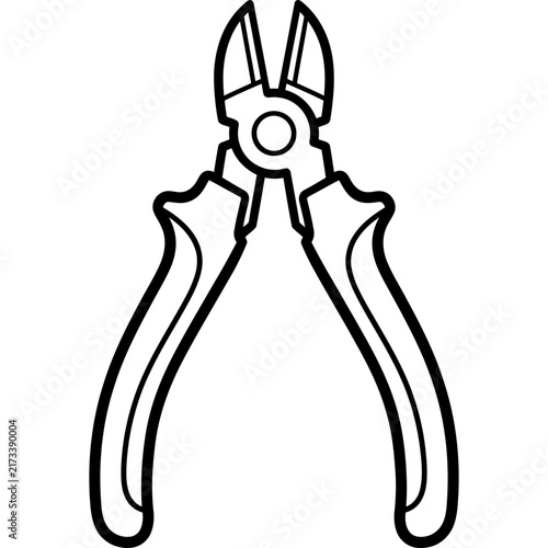 Side cutting pliers icon