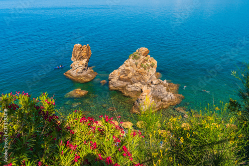 Beautiful Seascape of the Sicilian Coast in Cefalù, Palermo, Sicily, Italy, Europe, World Heritage Site