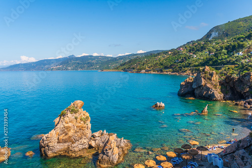 Beautiful Seascape of the Sicilian Coast in Cefalù, Palermo, Sicily, Italy, Europe, World Heritage Site