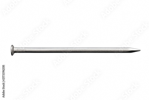 Plakat Single silver metal nail oriented horizontally