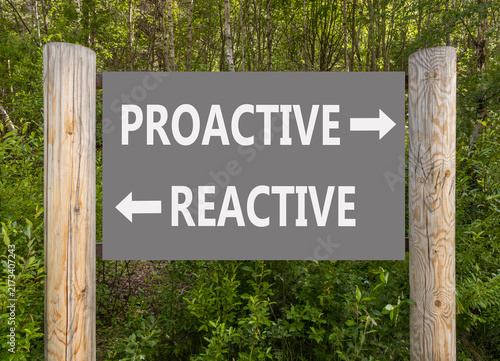 Fotografie Proactive and reactive symbol