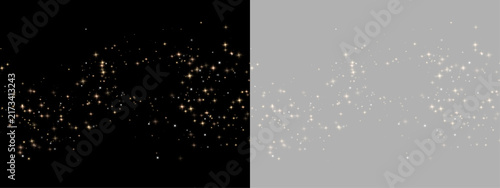 Картината върху платно Golden glitter particles PNG