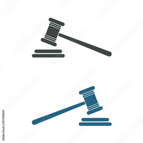 Gavel or Hammer of Auction Logo Template Illustration Design. Vector EPS 10.