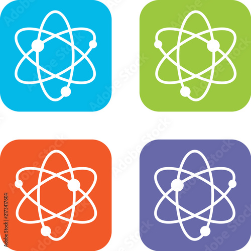 Foto Set Colorful Science Chemistry Logo Template Illustration Design