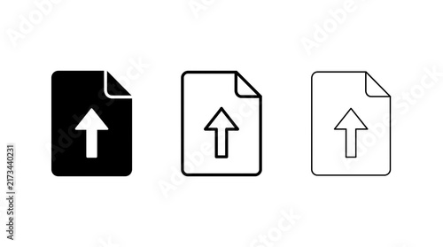 Obraz na płótnie File upload icon set isolated on transparent background