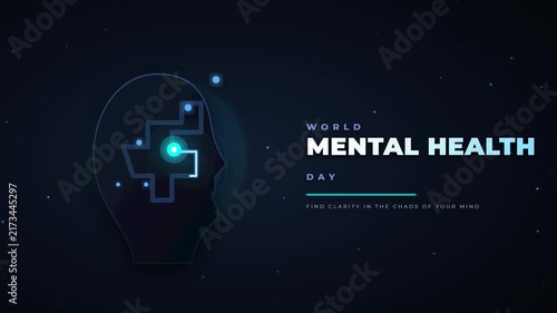 World Mental Health Day Abstract Conceptual Background