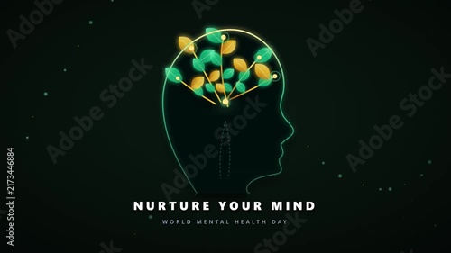 Nurture Your Mind World Mental Health Day Conceptual Animation