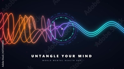 World Mental Health Day Abstract Motion Background