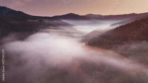 Sunrise Above Misty Mountains