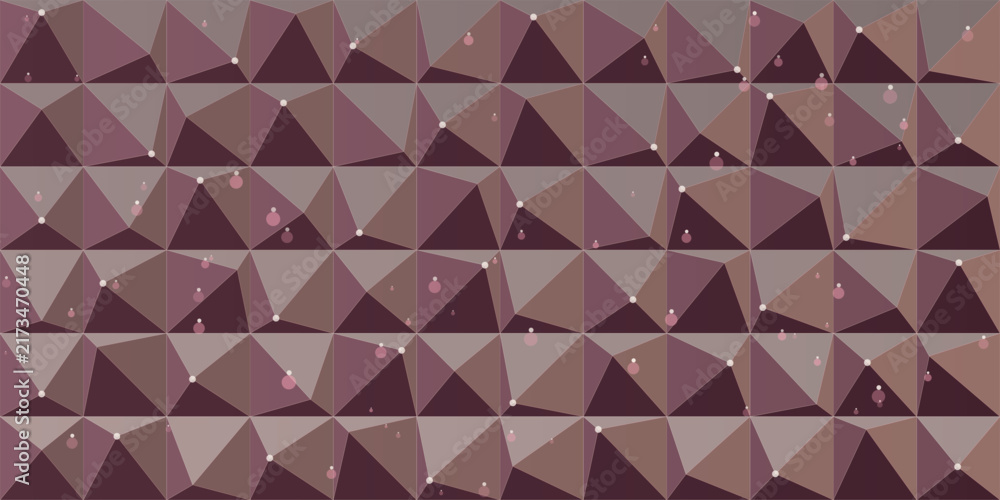 Fototapeta premium Luxury rose gold geometric crystal facets and bokeh background texture